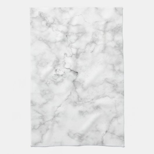 Linge De Cuisine Blanc marbre (Vertical)