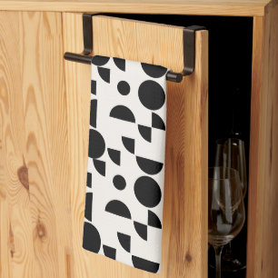 Linge De Cuisine Blanc Moderne Elégant Tribal Géométrique