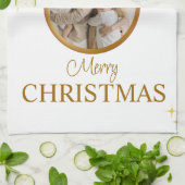 Linge De Cuisine Blanc moderne Joyeux Noël Meilleur linge de cuisin (Plié)