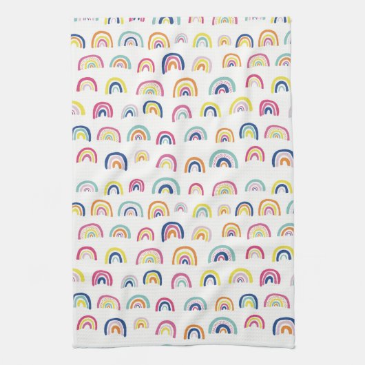 Linge De Cuisine Blanc Multi Rainbow (Vertical)