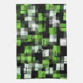 Linge De Cuisine Blanc noir vert (Vertical)