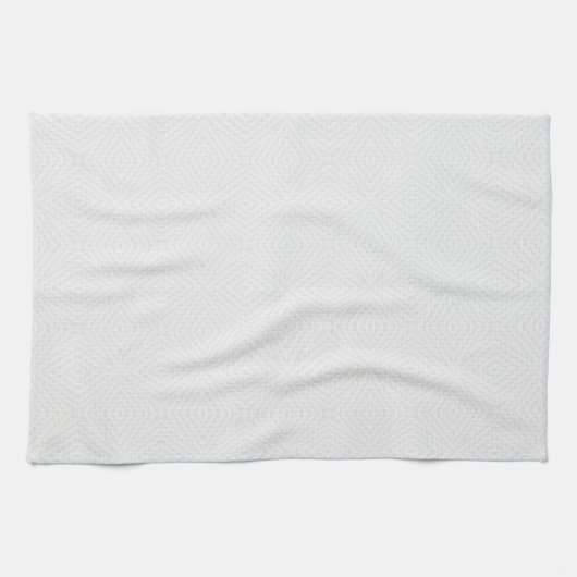 Linge De Cuisine Blanc solide texturé. (Horizontal)