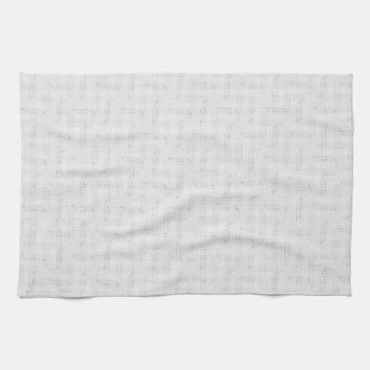 Linge De Cuisine Blanc solide texturé. (Horizontal)