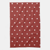 Linge De Cuisine Blanc sur Pois rouges (Vertical)