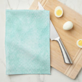 Linge De Cuisine Blanc vert bleu-clair d'arrière - plan de papier (Quart Plié)