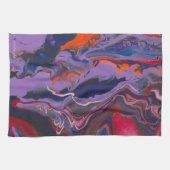 Linge De Cuisine Blanc violet bleu rouge orange Abstrait (Horizontal)