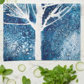 Linge De Cuisine Blancs bouleau de Noël (Plié)