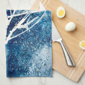 Linge De Cuisine Blancs bouleau de Noël (Quart Plié)