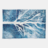 Linge De Cuisine Blancs bouleau de Noël (Horizontal)