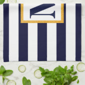 Linge De Cuisine Blancs et Bleus (Plié)