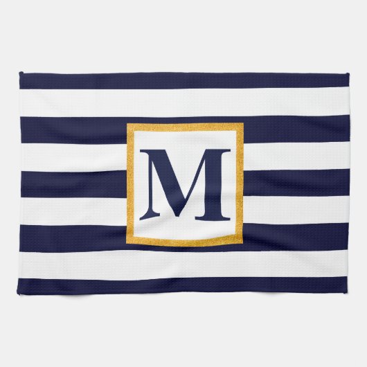 Linge De Cuisine Blancs et Bleus (Horizontal)