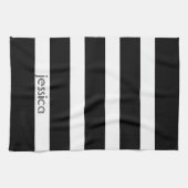 Linge De Cuisine Blancs Et Noirs Classiques (Horizontal)