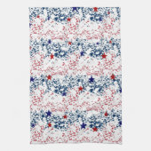 Linge De Cuisine Blancs rouges et bleus avec étoiles (Vertical)