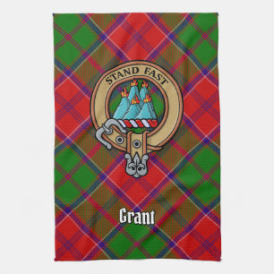 Linge De Cuisine Blason de Clan Grant sur tartan