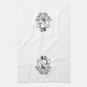 Linge De Cuisine Blason de Phi Chi Theta | N&B (Vertical)