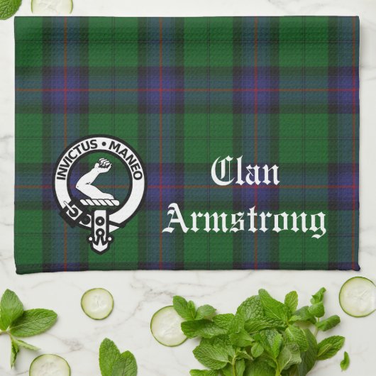 Linge De Cuisine Blason et tartan du clan Armstrong (Plié)