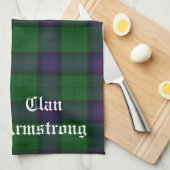 Linge De Cuisine Blason et tartan du clan Armstrong (Quart Plié)