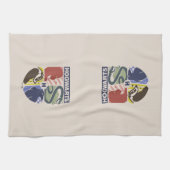 Linge De Cuisine Blason timbré HOGWARTS™ vintage (Horizontal)