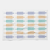 Linge De Cuisine Blé scandinave en bleu clair, jaune et vert (Horizontal)