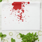 Linge De Cuisine Blessure sanglante d'éclaboussure de sang saignant (Plié)