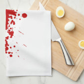 Linge De Cuisine Blessure sanglante d'éclaboussure de sang saignant (Quart Plié)