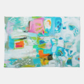 Linge De Cuisine Bleu Abstrait (Horizontal)