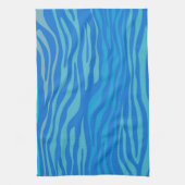 Linge De Cuisine Bleu Abstrait Zèbre (Vertical)
