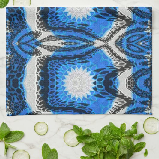 Linge De Cuisine Bleu atomique (Plié)