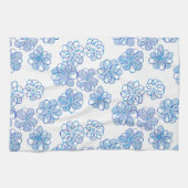 Linge De Cuisine Bleu barbeau (Horizontal)