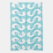 Linge De Cuisine Bleu Blanc Abstrait (Vertical)