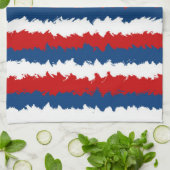 Linge De Cuisine Bleu, blanc et rouge Cool (Plié)