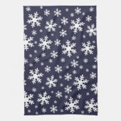 Linge De Cuisine Bleu blanc Flocon de neige Vacances de Noël d'hive (Vertical)