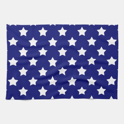 Linge De Cuisine Bleu Blancs Etoiles Motif (Horizontal)