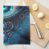 Linge De Cuisine Bleu Bleu Bleu Tous Voir les yeux Illuminati (Quart Plié)