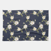 Linge De Cuisine Bleu bleu floral (Horizontal)