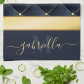 Linge De Cuisine Bleu bleu marine (Plié)