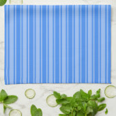 Linge De Cuisine Bleu bonbons rayures (Plié)