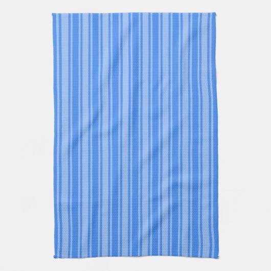 Linge De Cuisine Bleu bonbons rayures (Vertical)