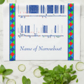 Linge De Cuisine Bleu BRITANNIQUE d'itinéraire de voies navigables (Plié)