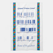 Linge De Cuisine Bleu BRITANNIQUE d'itinéraire de voies navigables (Vertical)