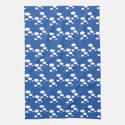 Linge De Cuisine Bleu bulle (Vertical)