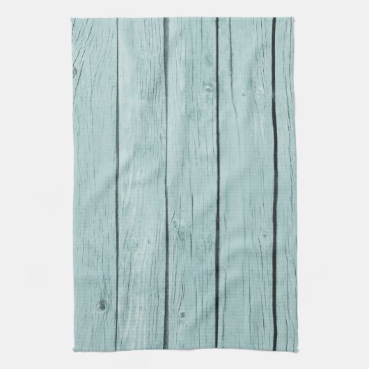 Linge De Cuisine Bleu Chic Bois rustique (Vertical)
