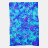 Linge De Cuisine Bleu clair Abstrait Brush Strokes Design (Vertical)