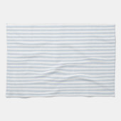 Linge De Cuisine Bleu clair blanc côtier rayé scandinave délavé (Horizontal)