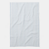Linge De Cuisine Bleu clair blanc côtier rayé scandinave délavé (Vertical)