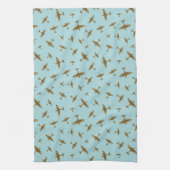 Linge De Cuisine Bleu clair Spitfire War Plane Patterned (Vertical)
