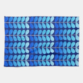 Linge De Cuisine Bleu danois de feuille, de marine et de cobalt de (Horizontal)