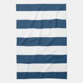 Linge De Cuisine Bleu de marine, Blancs, Motif rayé (Vertical)