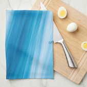 Linge De Cuisine Bleu de mer Abstrait (Quart Plié)