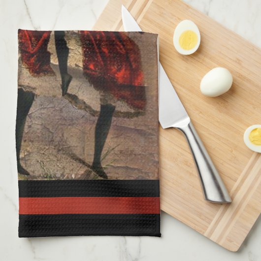 Linge De Cuisine Bleu de Sacre ! (Quart Plié)